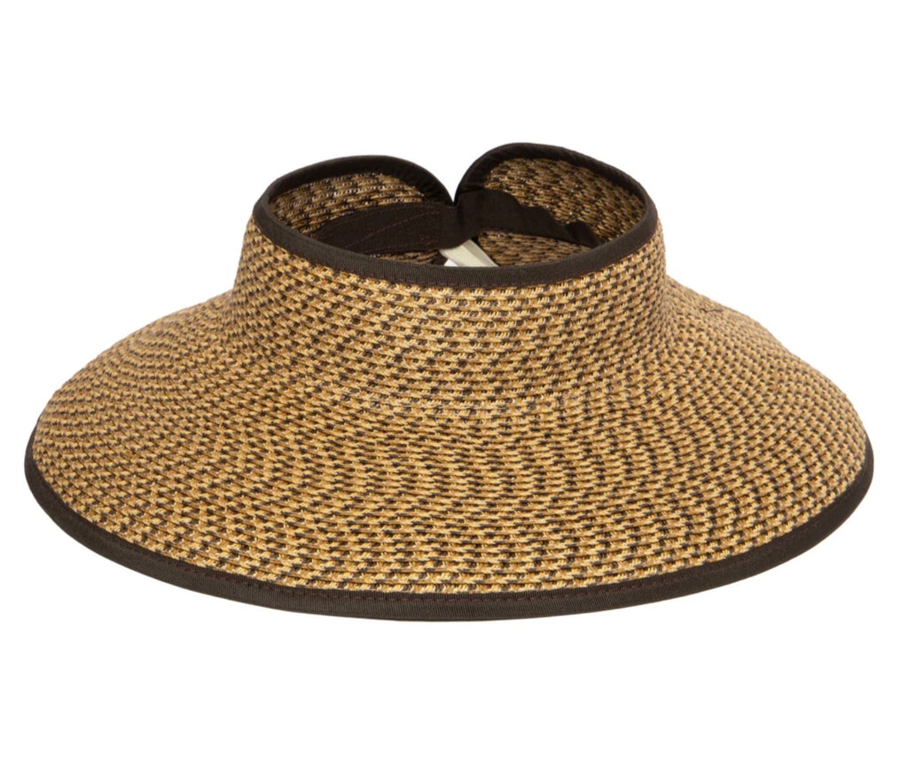 Women's Ultrabraid Large Brim Visor in Brown