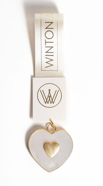 Pearl Heart  Statement Charm