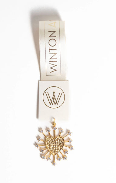 Saint Heart Statement Charm