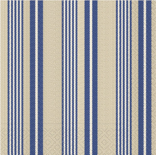 Ticking Stripes Indigo Lunch Napkins