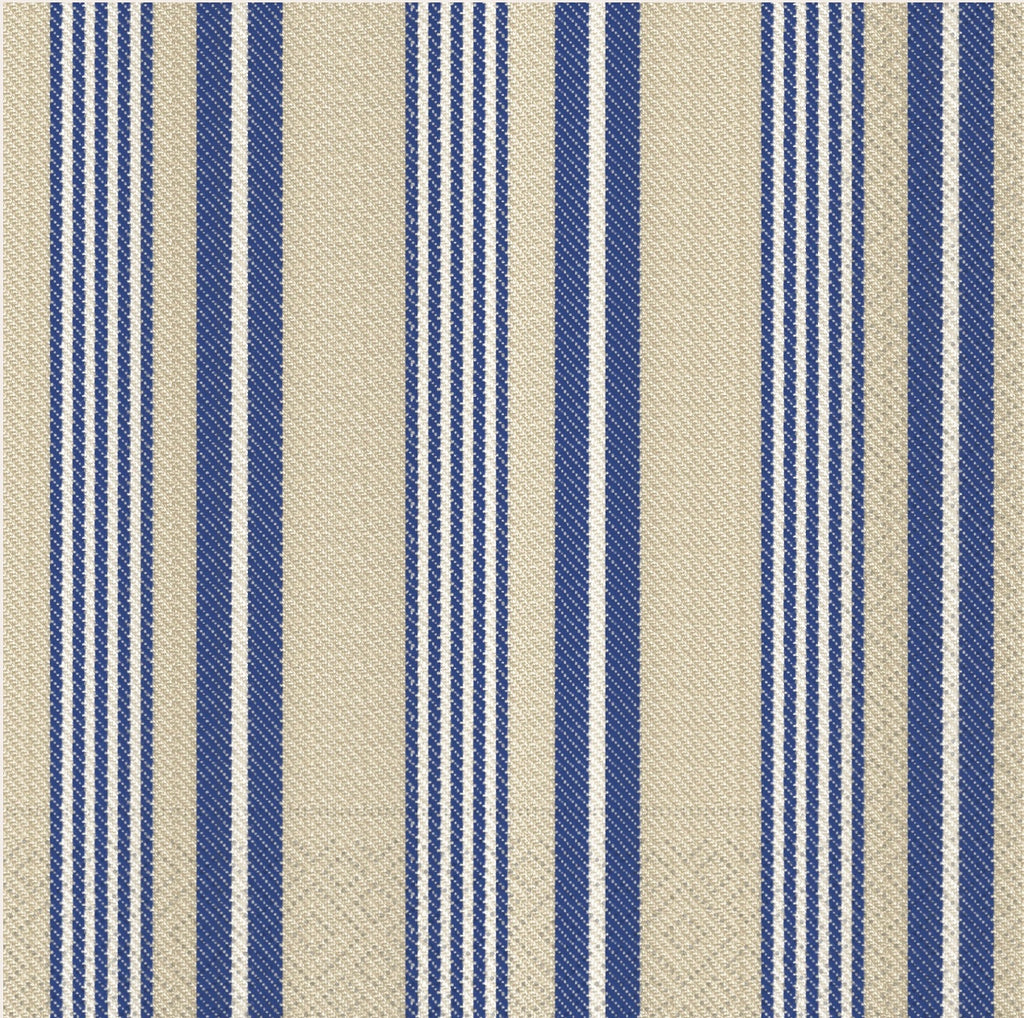 Ticking Stripes Indigo Lunch Napkins
