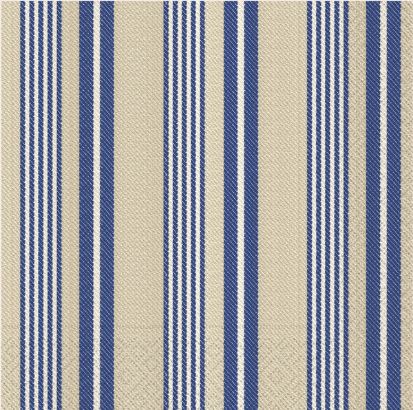 Ticking Stripes Indigo Lunch Napkins