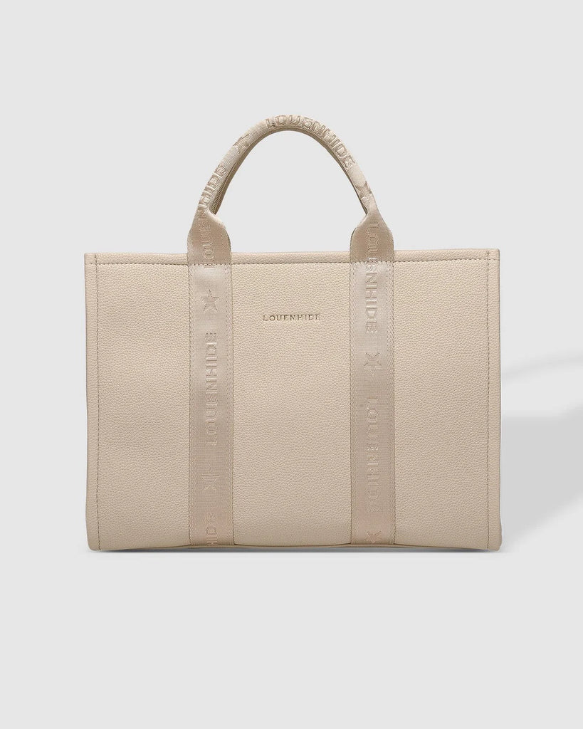 Manhattan Logo Tote Bag-Biscotti