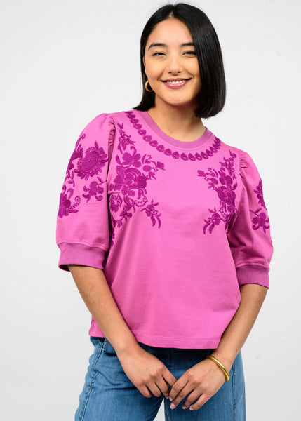 Trail of Flowers Knit Top