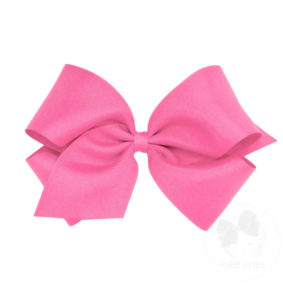 Mini King Classic Grosgrain Hair Bow (Plain Wrap)