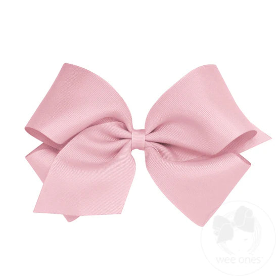 King Classic Grosgrain Girls Hair Bow (Plain Wrap)