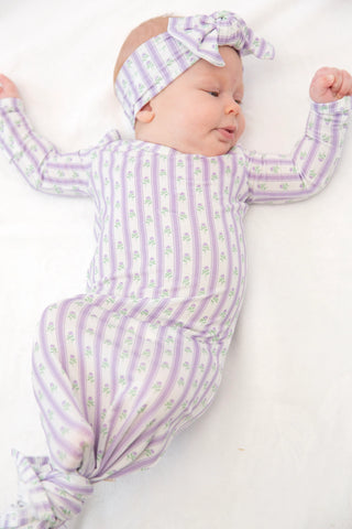 Knotted Gown-Lilac Ribbons