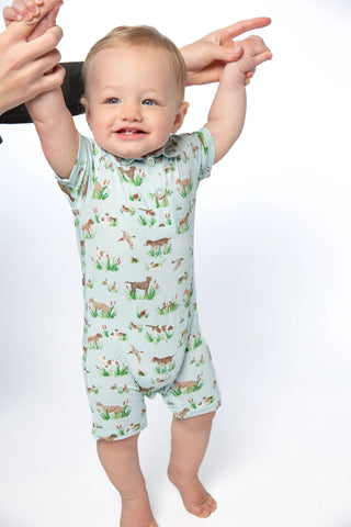 Polo Romper - Delta Dogs