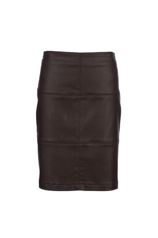 Kilah Faux Leather Panelled Skirt