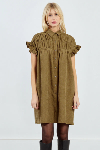Kirstin Woven Dress - Kahki