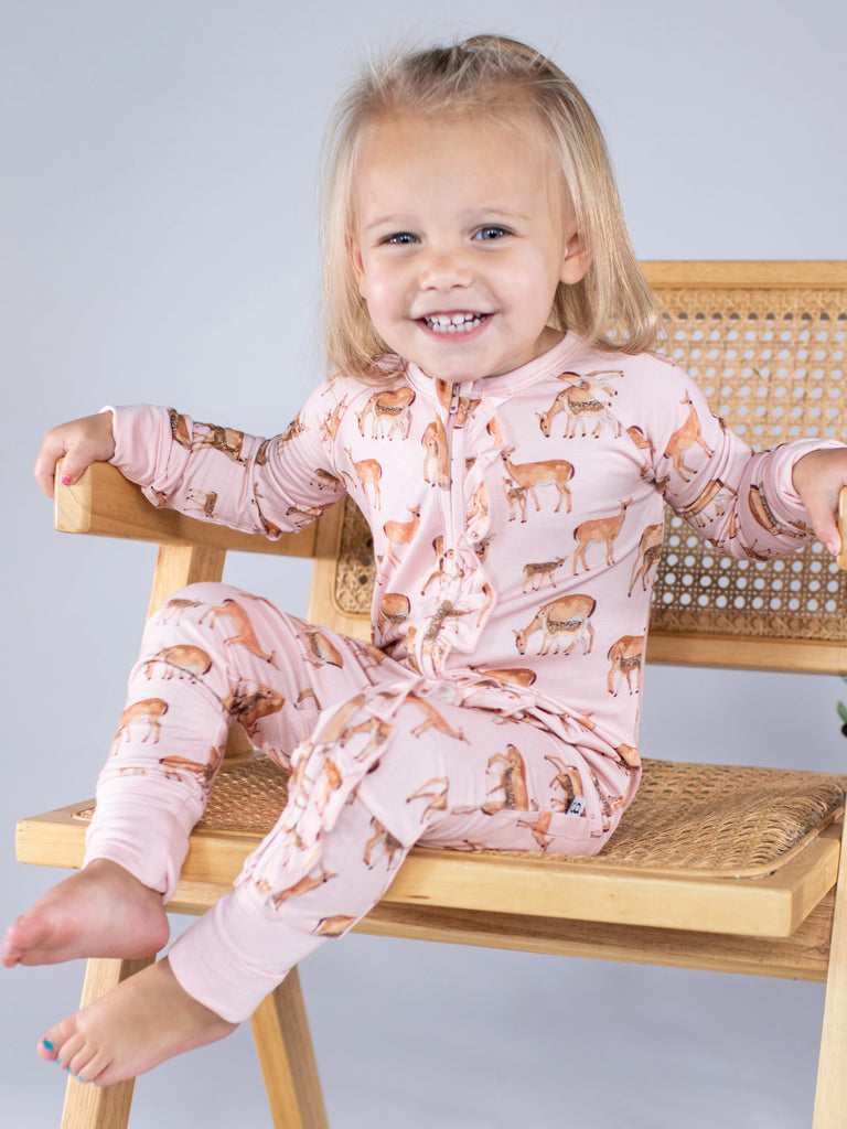 Does & Fawns Convertible LS Zip Pajamas
