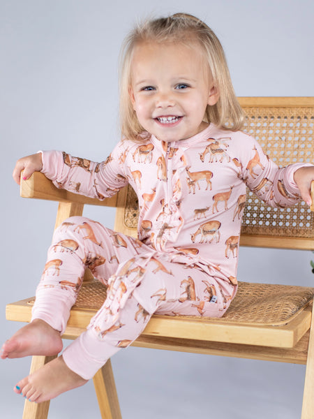 Does & Fawns Convertible LS Zip Pajamas