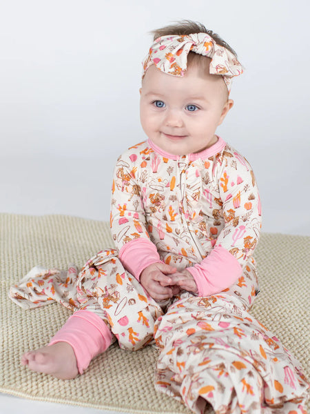 Saddle Up Cowgirl Print LS Zip PJ Sleeper