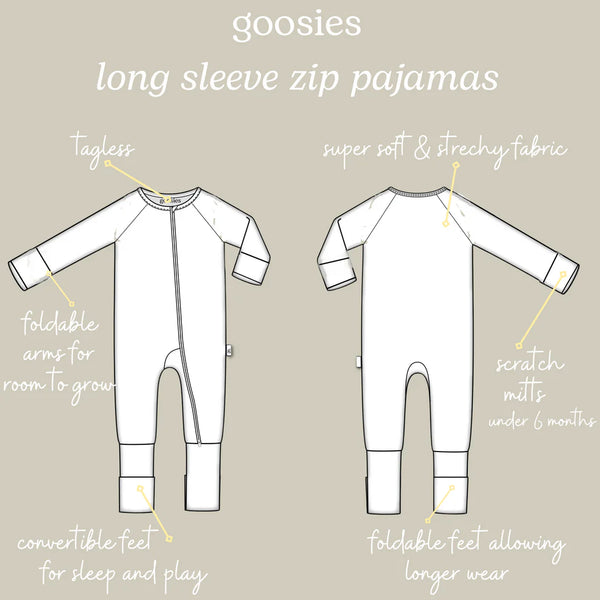 Whitetail Deer Print LS Zip PJ Sleeper