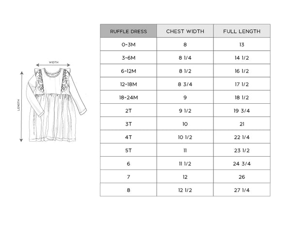 Cherry Hearts Long Sleeve Ruffle Dress