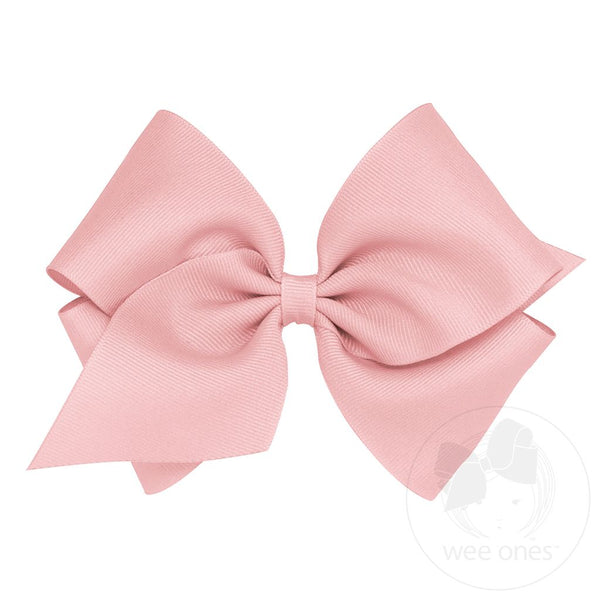 Mini King Classic Grosgrain Hair Bow (Plain Wrap)