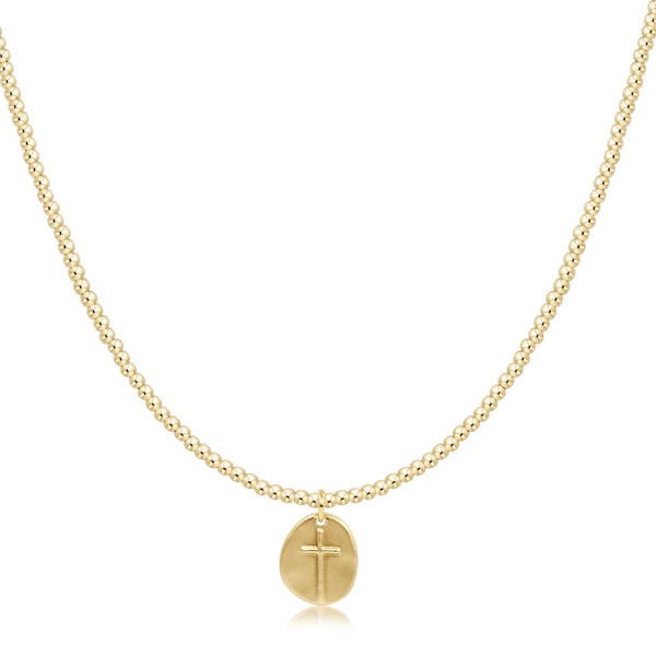 Choker Classic Gold 2mm Bead with Inspire Small Gold Charm