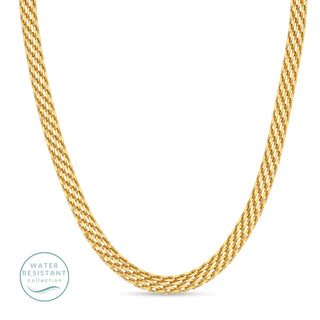 Multi Link Wide Flat Collar Necklace