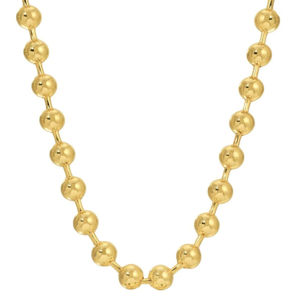 Gold Ball Chain Necklace, 8mm