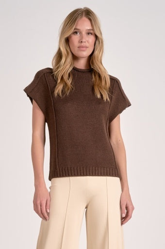 Carys Sweater Top in Cocoa