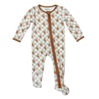 Gingerbread Man Footie Romper