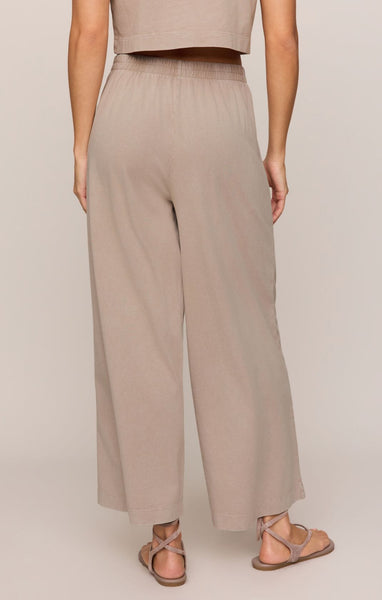 Scout Jersey Crop Flare Pant - Stone Gray