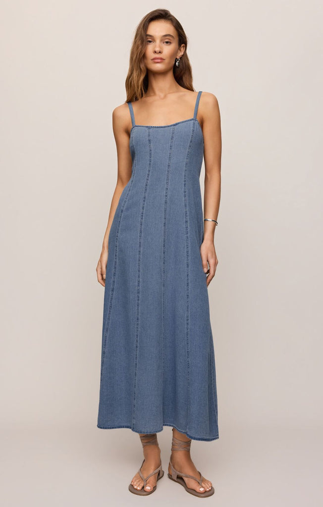 Leonora Indigo Midi Dress