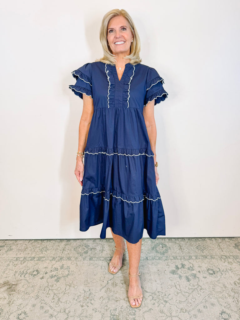 Melinda Scalloped Dress