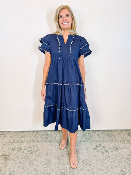 Melinda Scalloped Dress