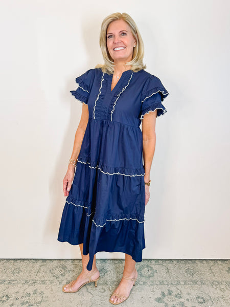 Melinda Scalloped Dress