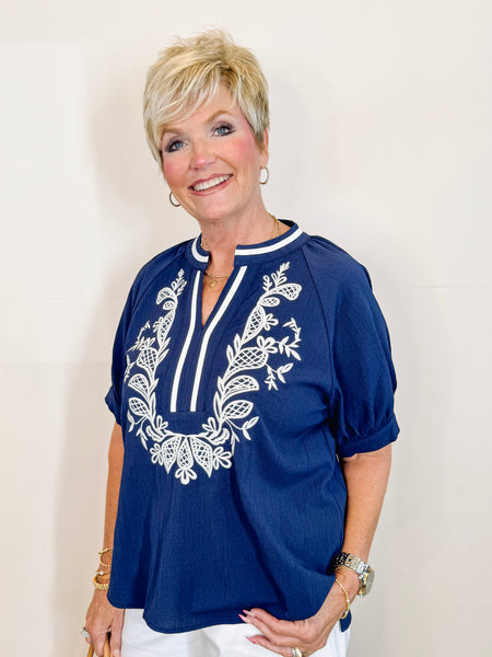 Josie Navy Top