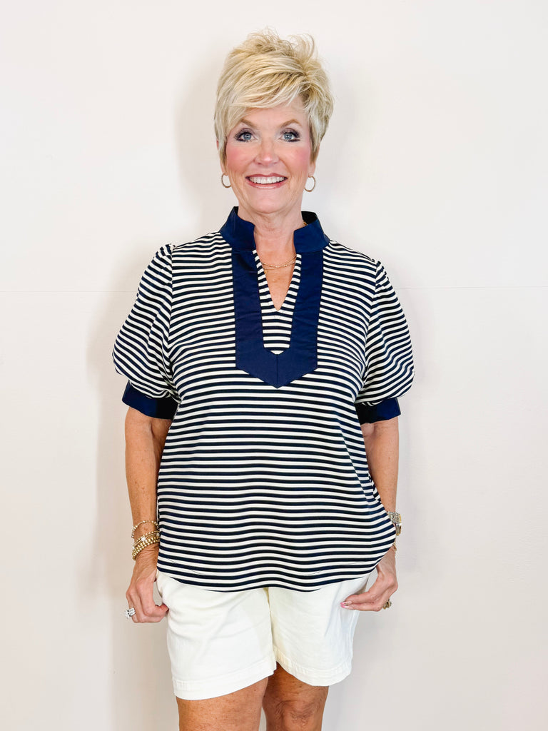 Collared Knit Top