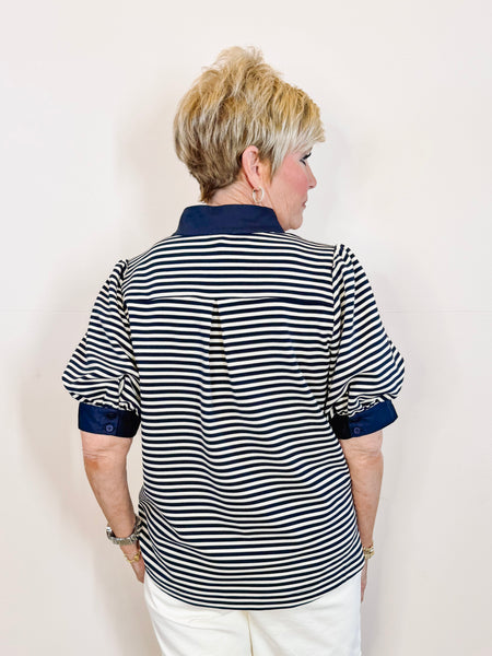 Collared Knit Top