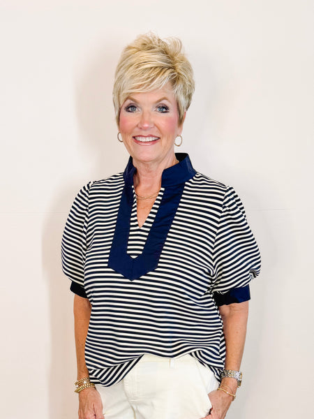 Collared Knit Top