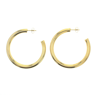 Sarah Gold Waterproof Hoop Earrings