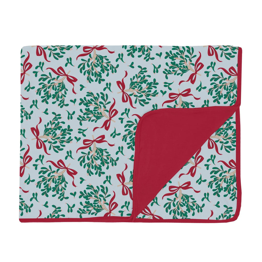 Mistletoe Print Toddler Blanket