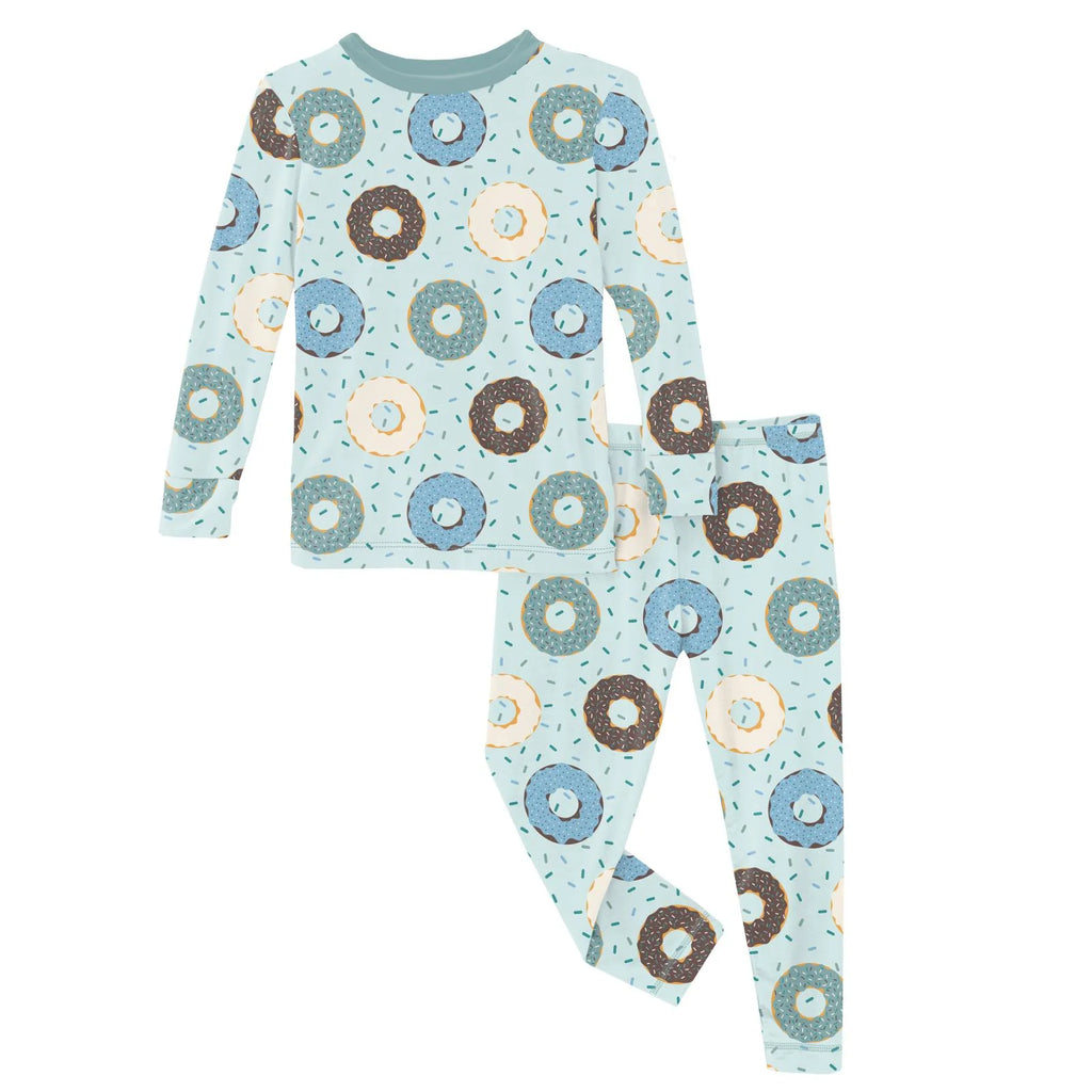 Print Long Sleeve Pajama Set in Fresh Air Donuts and Sprinkles