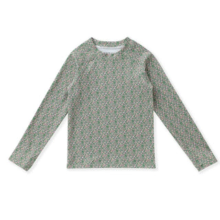 Olive Ditsy Top with Finger Hole