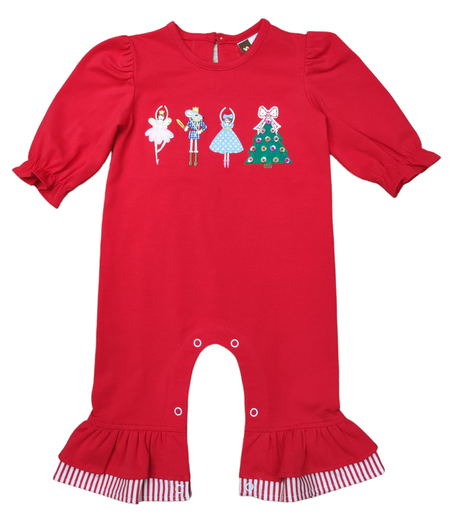 Nutcracker Applique Girls Romper