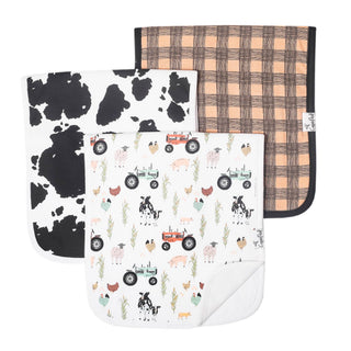 Burp Cloths Set Pack of 3 (Assorted Styles)