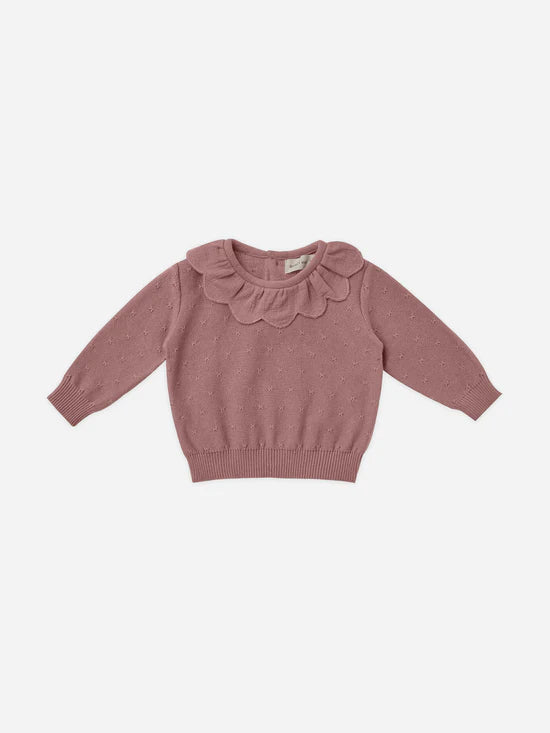 Petal Knit Sweater- Fig