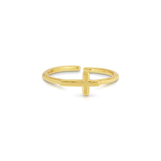 Simple Adjustable Ring with Cross