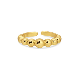 Graduating Faux Beaded Adjustable Ring