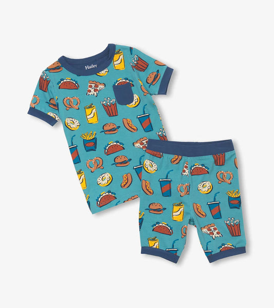 Carnival Eats Bamboo Short Pajamas Set