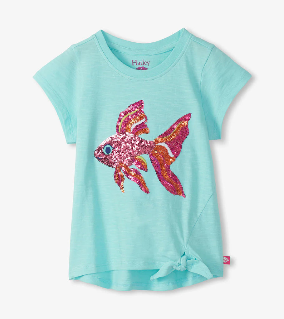 Tropical Fish Tie Front Tee