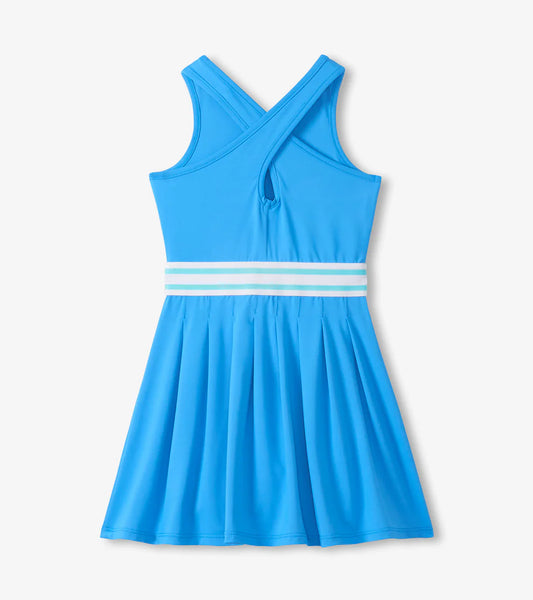 Malibu Blue Pleated Active Dress