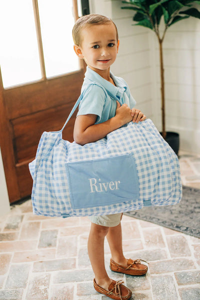 Blue Gingham Nap Mat