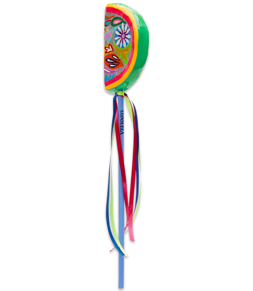 Hand Painted Paper Mâché Swirly Watermelon Shaker
