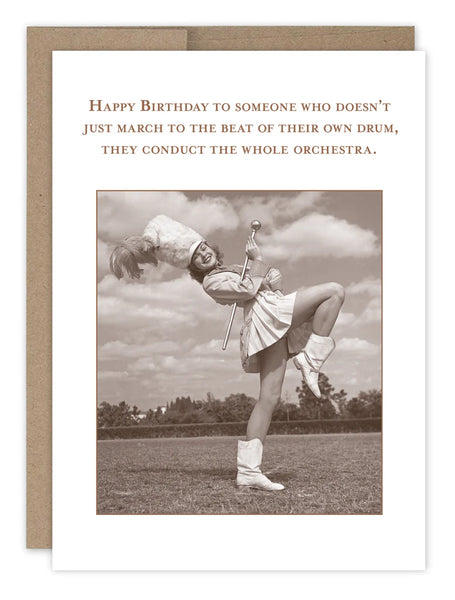 March to the Beat Birthday Card