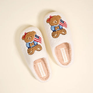 Star Spangled Bear Slippers